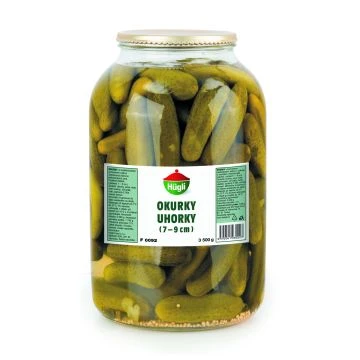 Cucumbers sterilized in sweet and sour pickle