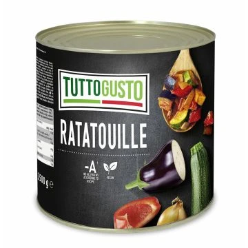 Ratatouille with pieces of vegetables